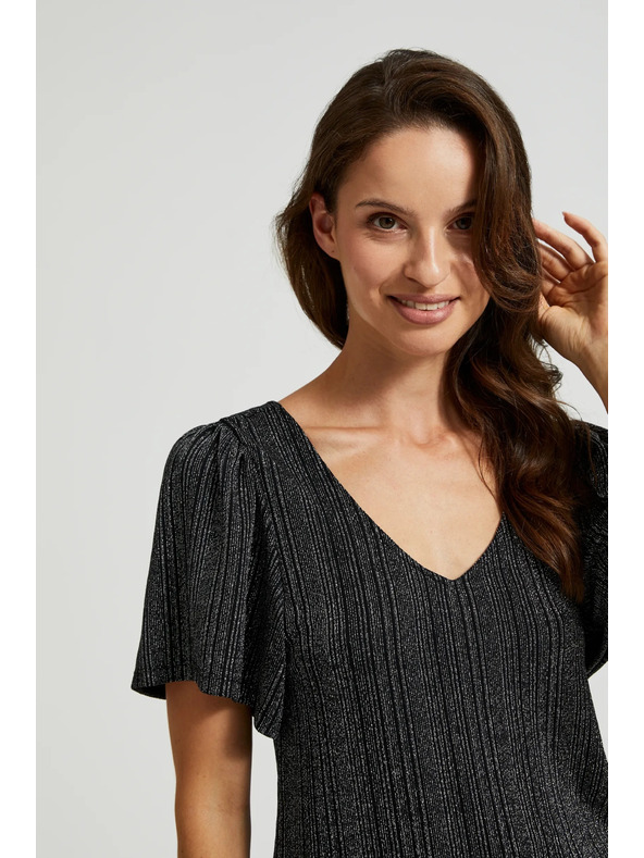 Moodo Ezüst rövid ujjú felső