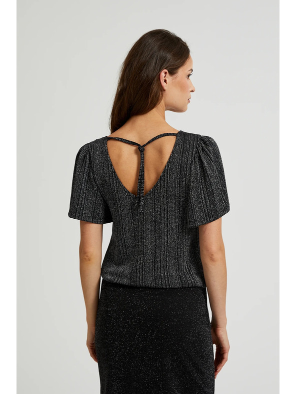 Moodo Ezüst rövid ujjú felső