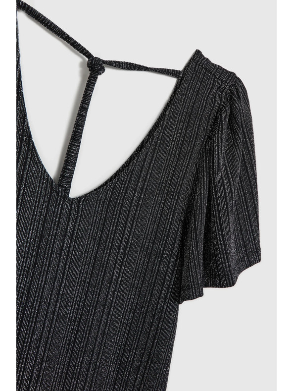 Moodo Ezüst rövid ujjú felső