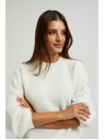 Moodo Fehér pulóver luftos ujjakkal