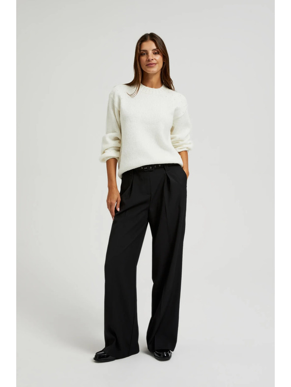 Moodo Fehér pulóver luftos ujjakkal