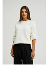 Moodo Fehér pulóver luftos ujjakkal