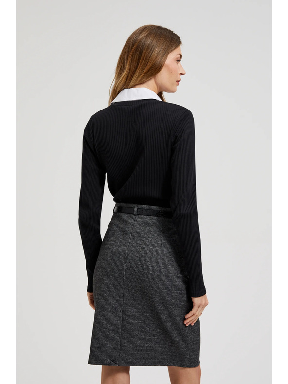 Moodo Fekete női hosszú ujjú felső