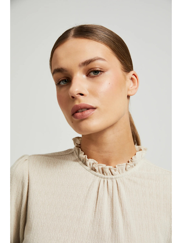 Moodo Bézs női hosszú ujjú felső