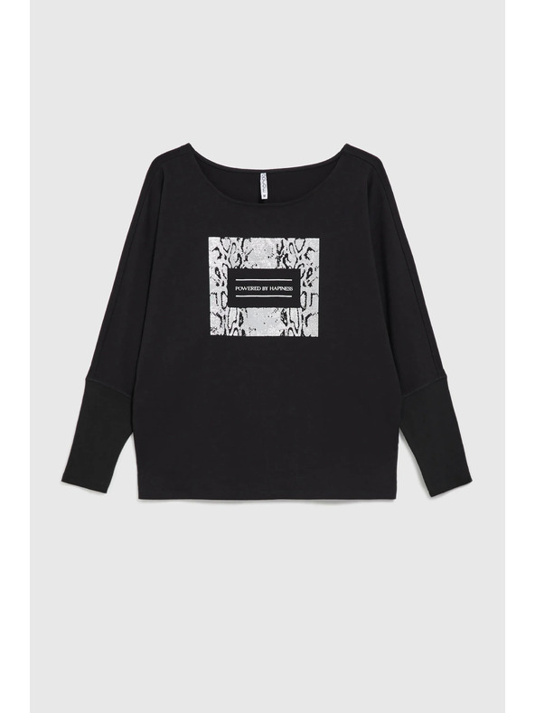 Moodo Fekete női hosszú ujjú felső