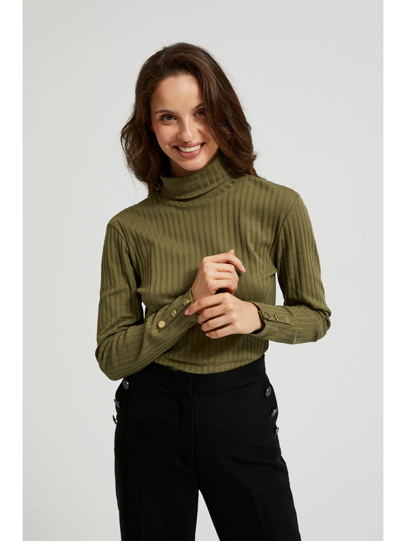 Moodo Világos olíva női hosszú ujjú felső