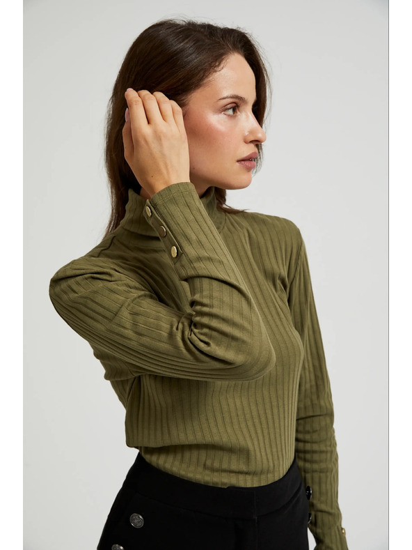 Moodo Világos olíva női hosszú ujjú felső