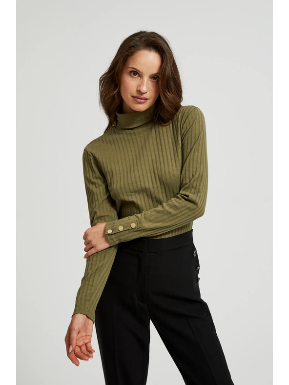 Moodo Világos olíva női hosszú ujjú felső