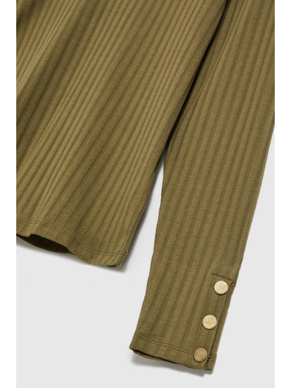 Moodo Világos olíva női hosszú ujjú felső