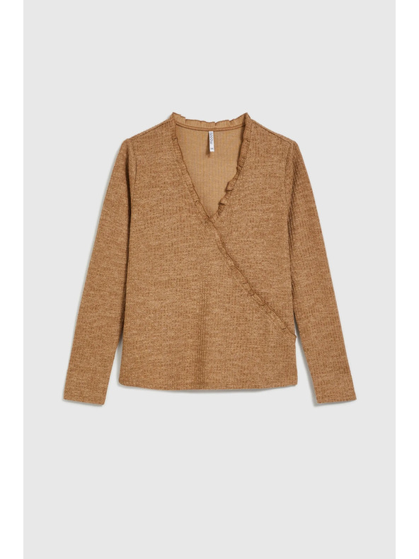 Moodo Bézs női hosszú ujjú felső