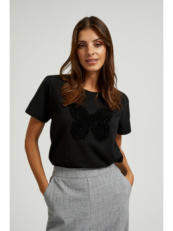 Moodo Fekete rövid ujjú póló