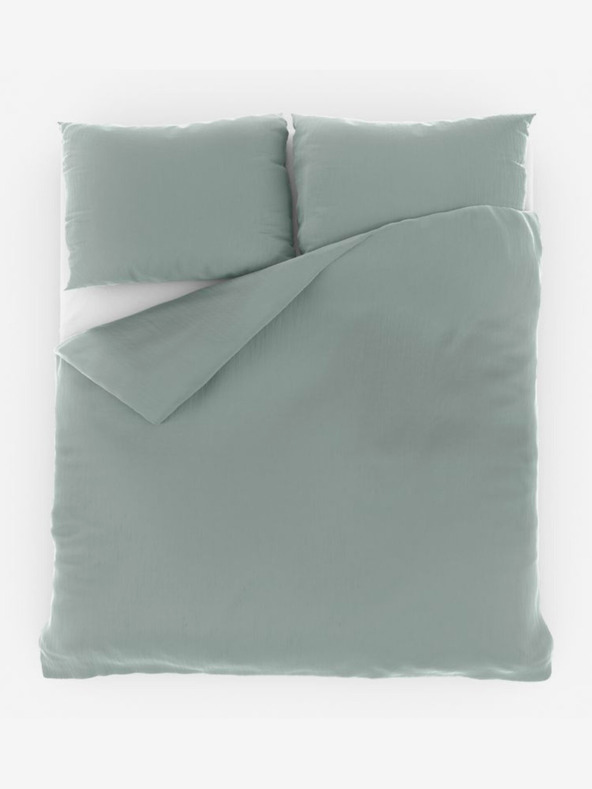 Kvalitex Francia muszlin ágynemű 240x220, 70x90cm világoszöld Kvalitex