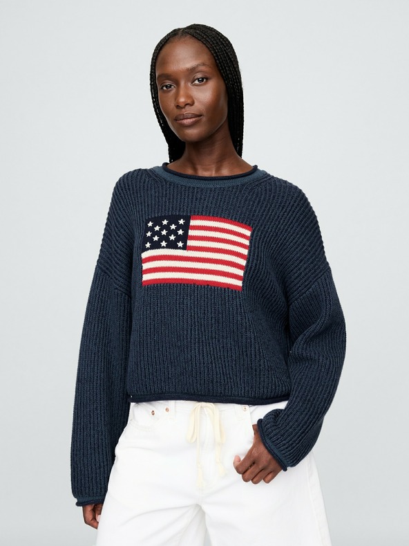 GAP Oversize crop pulóver Americana GAP