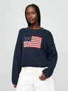 GAP Oversize crop pulóver Americana GAP