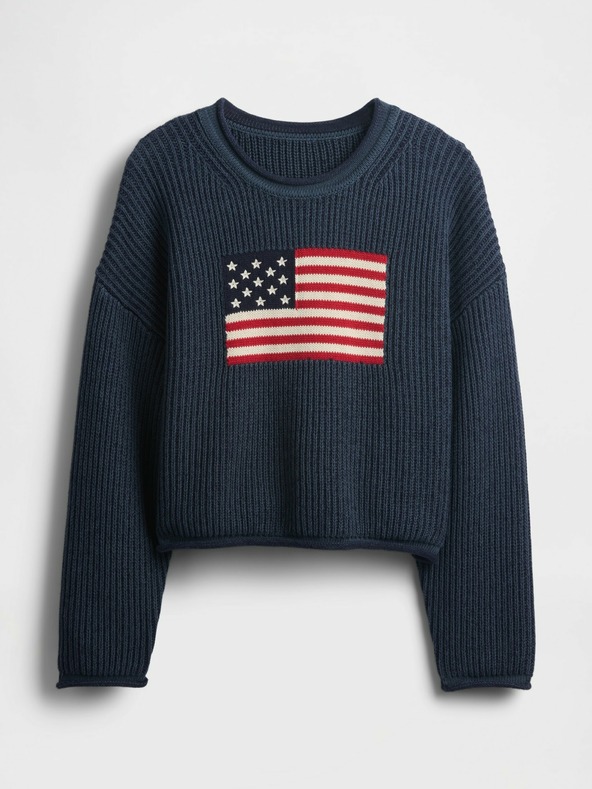 GAP Oversize crop pulóver Americana GAP