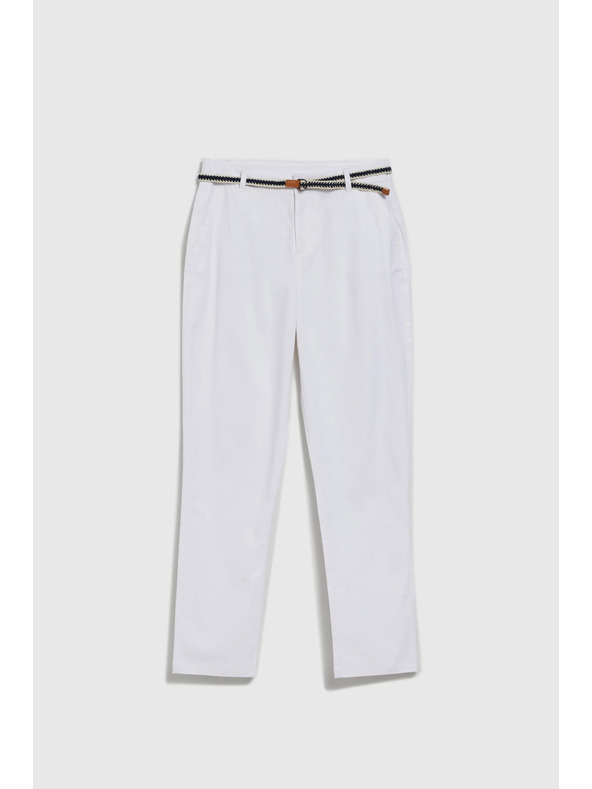 Moodo Fehér Moodo női nadrág övvel