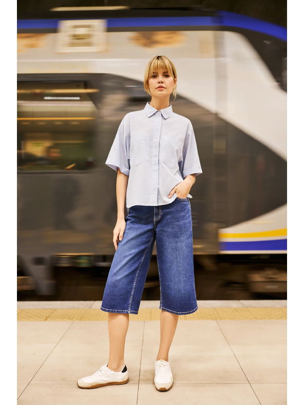 Moodo Kék Moodo farmer rövidnadrág