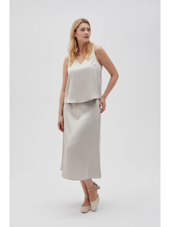 Moodo Bézs Moodo ujjatlan női felső