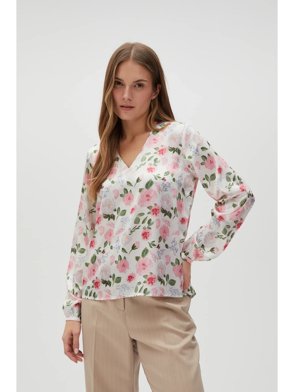 Moodo Fehér virágos Moodo női blúz