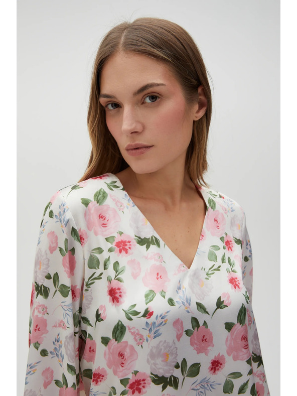Moodo Fehér virágos Moodo női blúz
