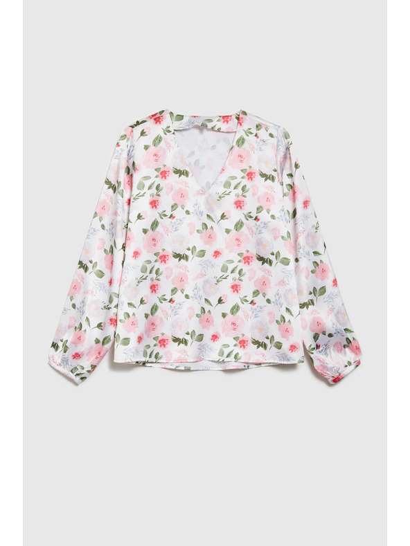 Moodo Fehér virágos Moodo női blúz