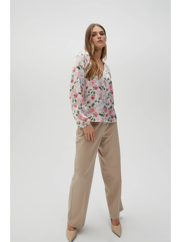 Moodo Fehér virágos Moodo női blúz