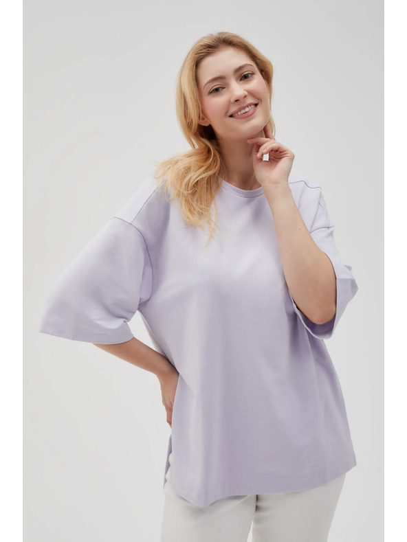 Moodo Lila Moodo női pulóver oldalsó hasítékkal