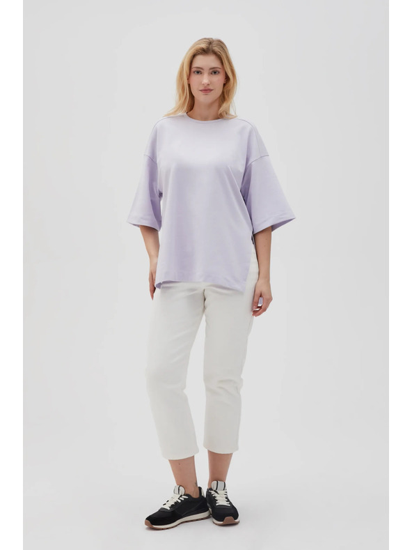 Moodo Lila Moodo női pulóver oldalsó hasítékkal