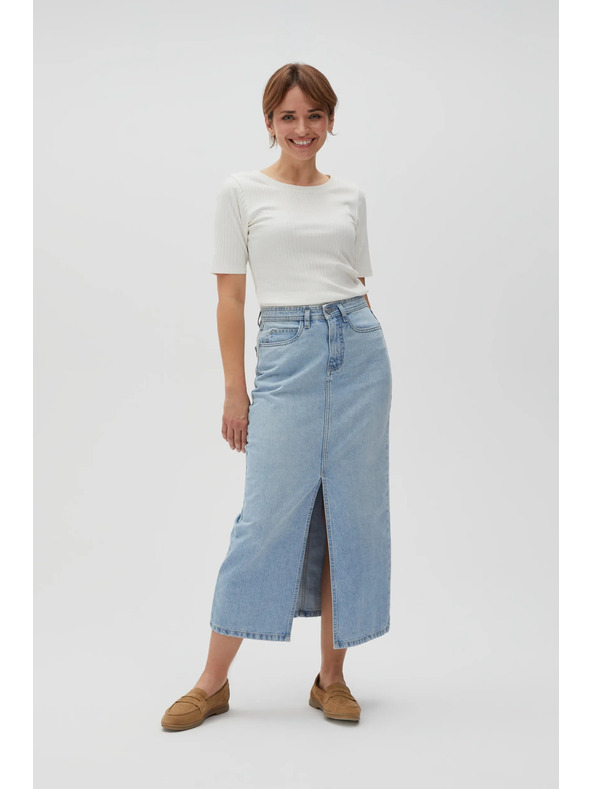 Moodo Moodo hosszú farmer szoknya oldalsó hasítékkal