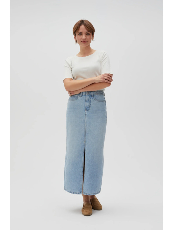 Moodo Moodo hosszú farmer szoknya oldalsó hasítékkal