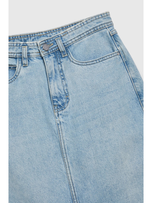 Moodo Moodo hosszú farmer szoknya oldalsó hasítékkal