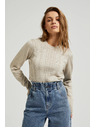 Moodo Bézs női pulóver