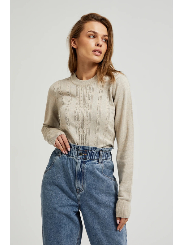 Moodo Bézs női pulóver