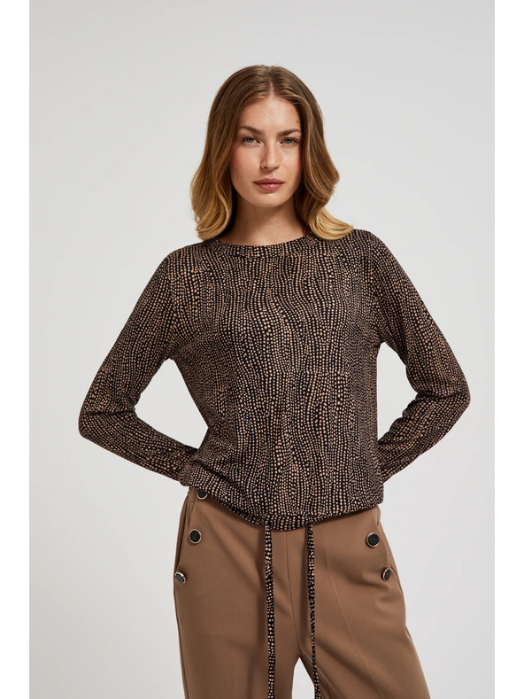 Moodo Barna melírozott női pulóver