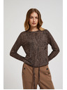 Moodo Barna melírozott női pulóver