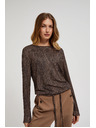 Moodo Barna melírozott női pulóver
