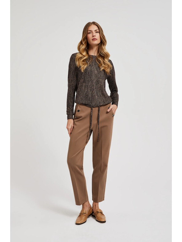 Moodo Barna melírozott női pulóver