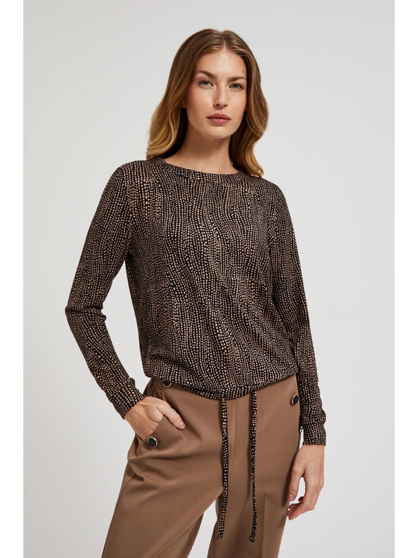 Moodo Barna melírozott női pulóver