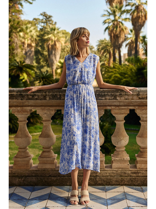 Moodo Mintás kék Moodo női ruha