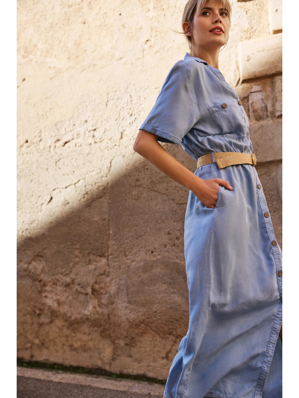 Moodo Kék női pólóruha Moodo