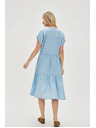 Moodo Világoskék fodros midi ruha Moodo