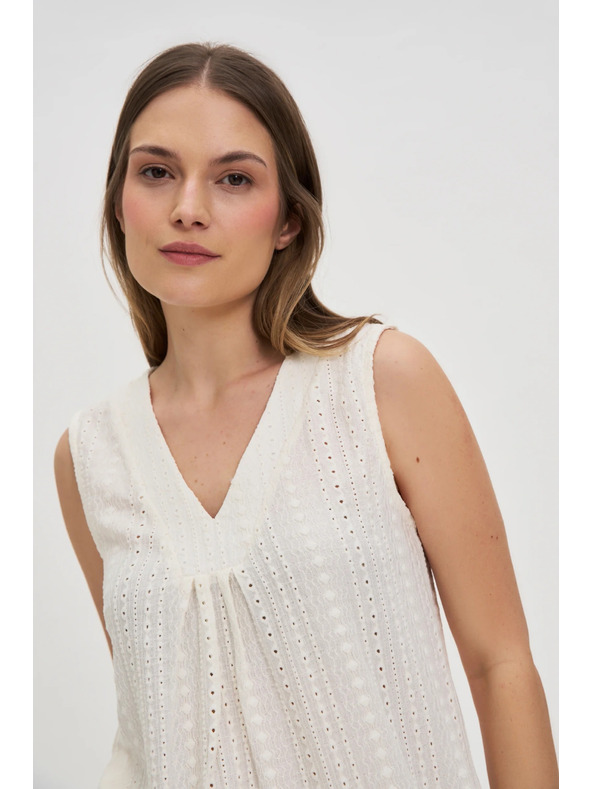 Moodo Krémes ujjatlan női top