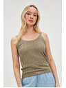 Moodo Olíva pamut ujjatlan felső