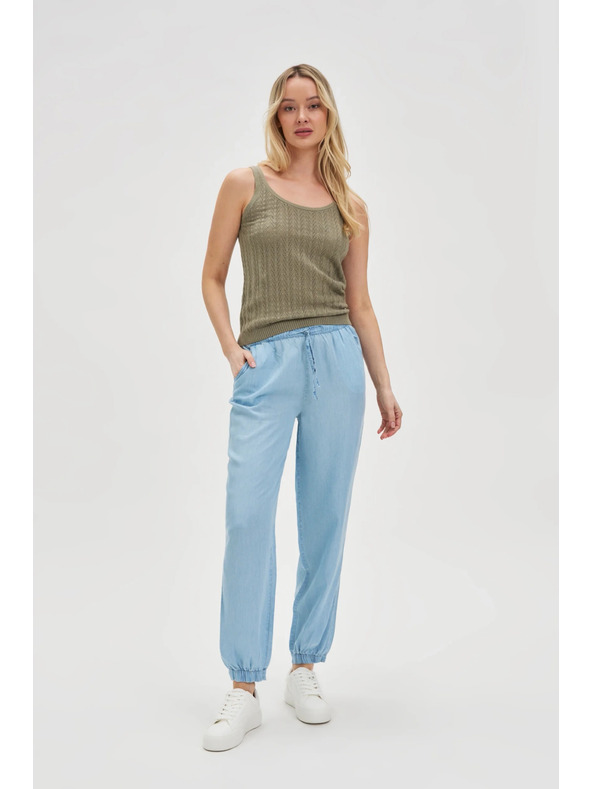 Moodo Olíva pamut ujjatlan felső