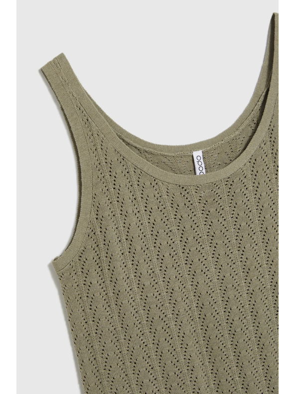 Moodo Olíva pamut ujjatlan felső