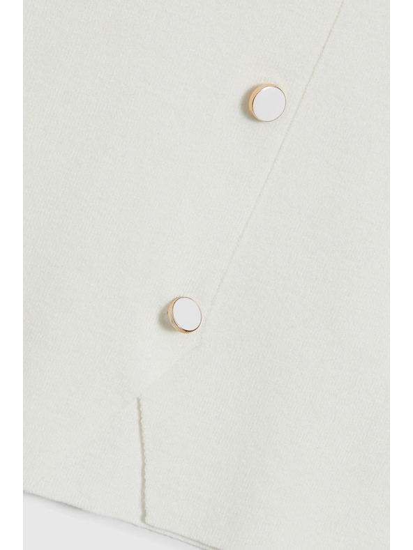 Moodo Fehér Moodo női ujjatlan felső gombokkal