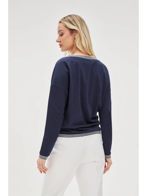 Moodo Sötétkék Moodo hosszú ujjú női póló