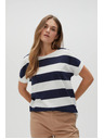 Moodo Kék-fehér csíkos Moodo női póló