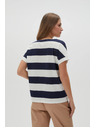 Moodo Kék-fehér csíkos Moodo női póló