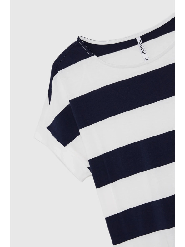 Moodo Kék-fehér csíkos Moodo női póló